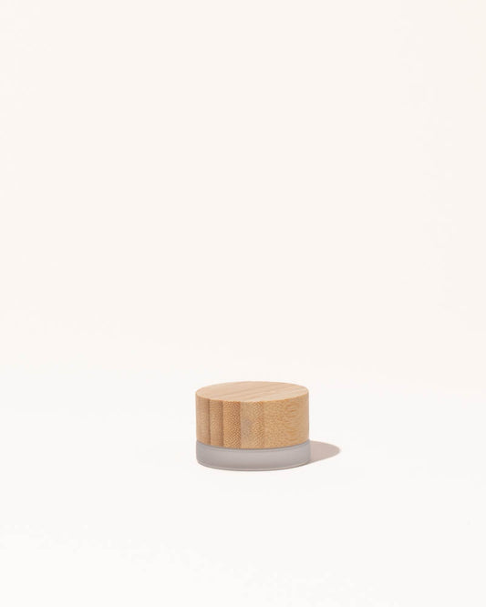 5 mL frosted glass and bamboo jars – product view 1