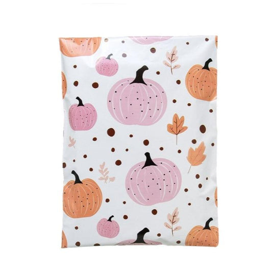Fall pumpkin Halloween 10 by 13 inch poly mailers