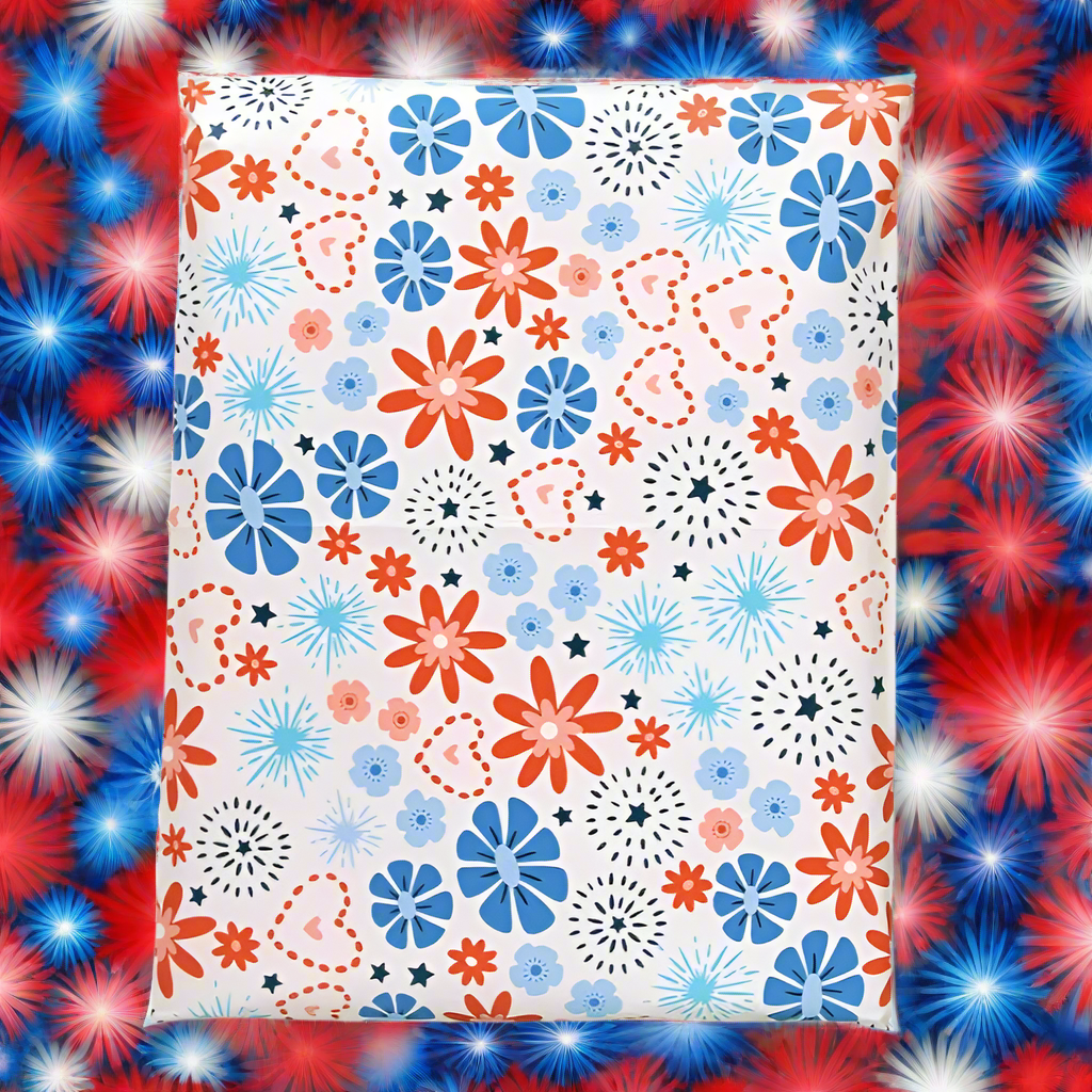 Fireworks Poly Mailers Summer – 6 × 9 Inch