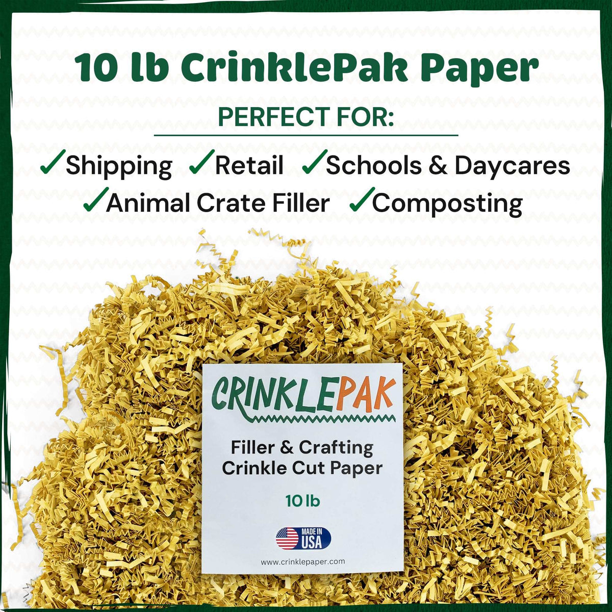 French vanilla crinkle paper packaging presentation
