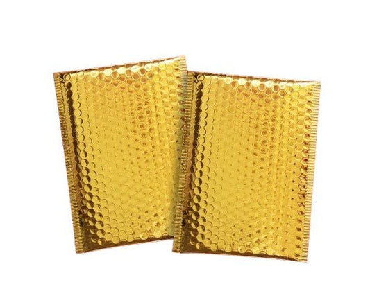 Gold metallic 4 by 8 inch bubble mailers