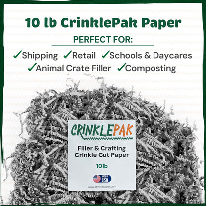 Gray crinkle paper packaging presentation