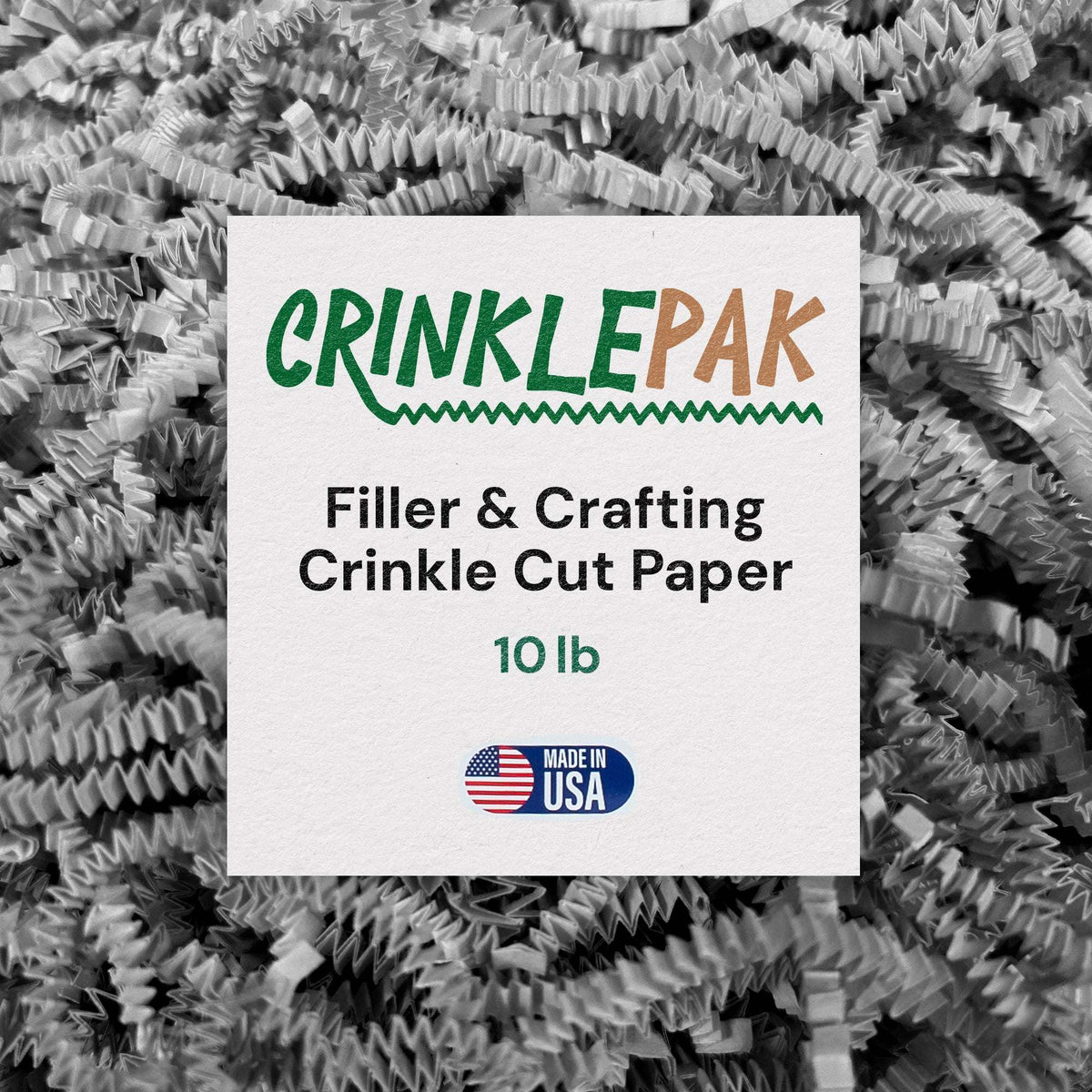Gray crinkle paper, 10 lb