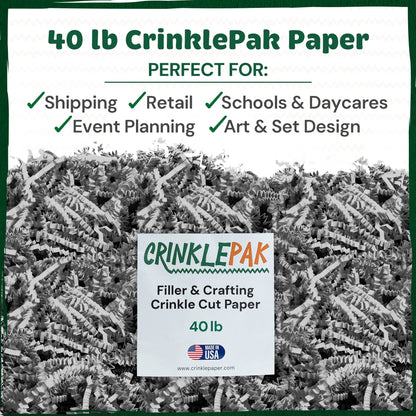 Gray crinkle paper packaging presentation