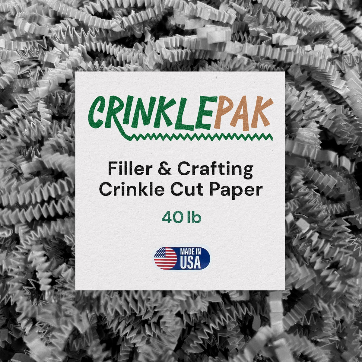 Gray crinkle paper, 40 lb
