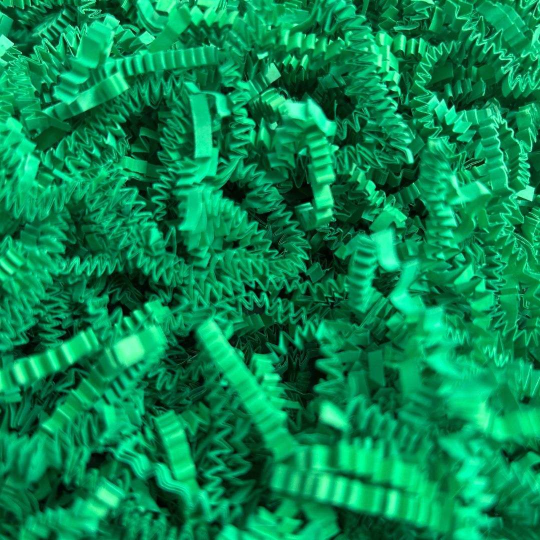 Green crinkle paper color and texture