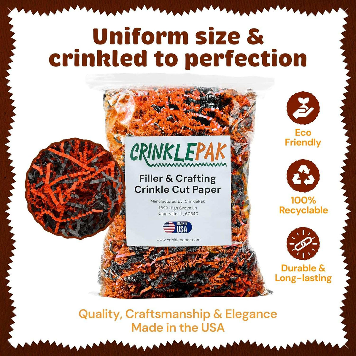 Halloween crinkle paper filler detail