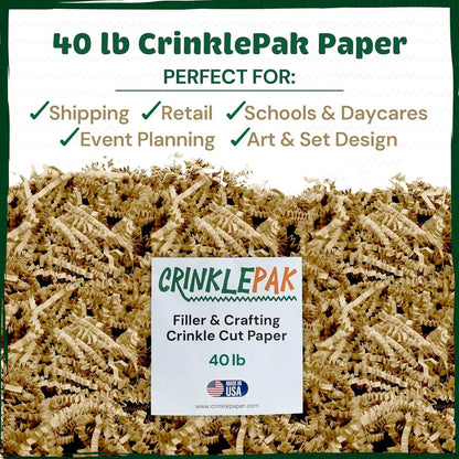 Ivory crinkle paper filler detail