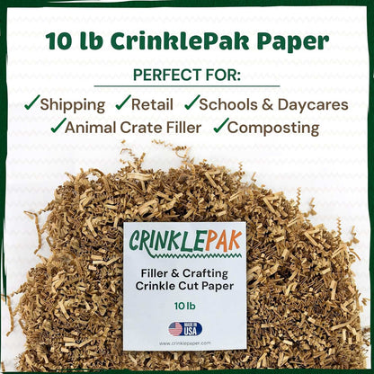 Kraft crinkle paper presentation detail