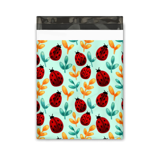 Ladybug 10 by 13 inch poly mailers