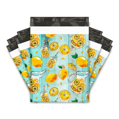 Lemonade and tea 10 by 13 inch poly mailers