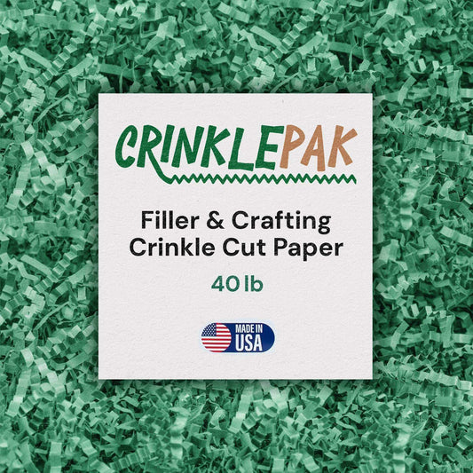 Light green crinkle paper, 40 lb