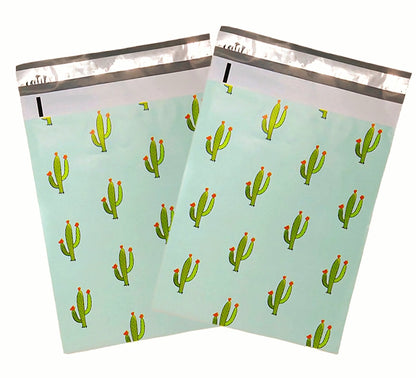 Mint cactus 6 by 9 inch poly mailers