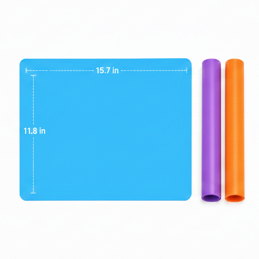 Non-slip silicone decanting work mat