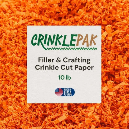 Orange crinkle paper, 10 lb