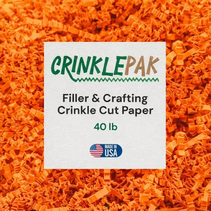 Orange crinkle paper, 40 lb
