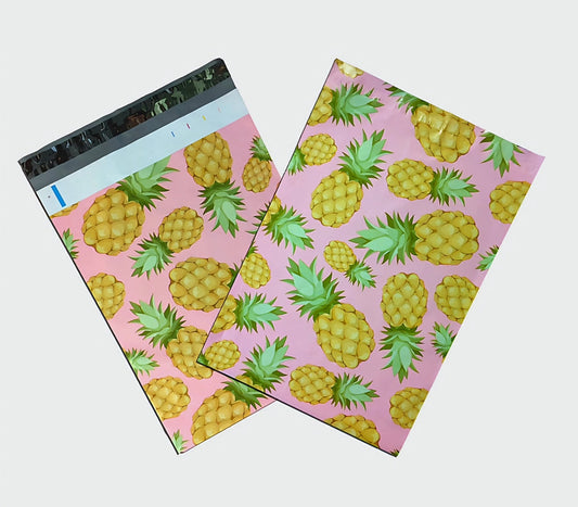 Pineapple 6 by 9 inch poly mailers