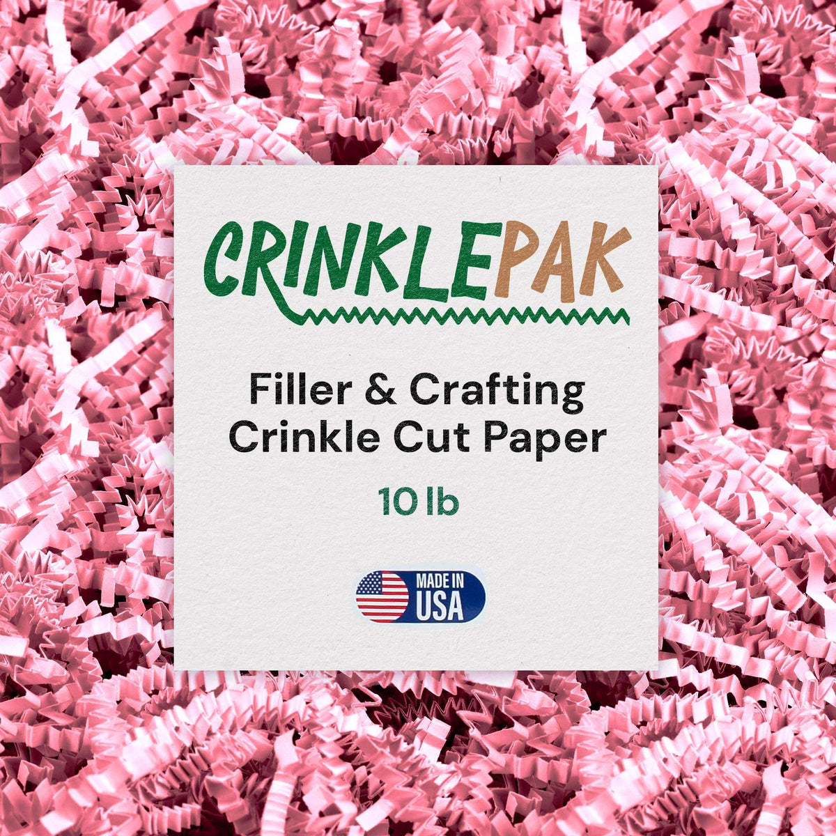 Pink crinkle paper, 10 lb