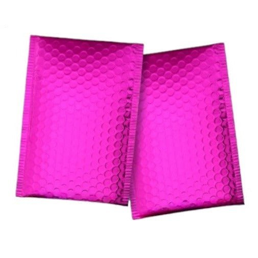 Pink gloss 6.5 by 10 inch bubble mailers