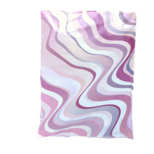 Pink and purple abstract 10 by 13 inch poly mailers