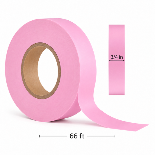 Pink waterproof electrical tape roll