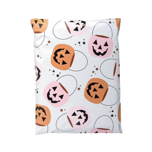 Pumpkin Halloween 12 by 15.5 inch poly mailers