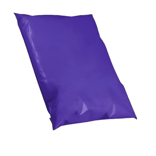 Purple 10 by 13 inch poly mailers