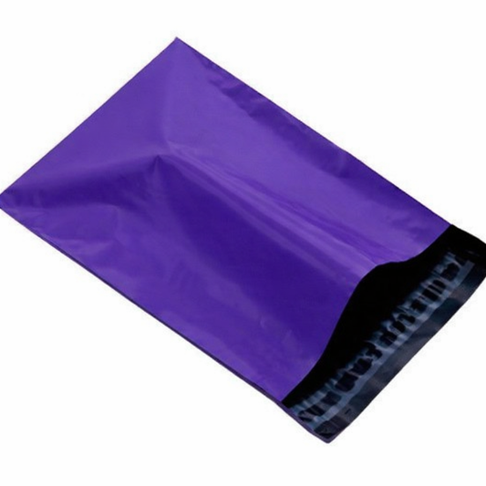 Purple 14.5 by 19 inch poly mailers