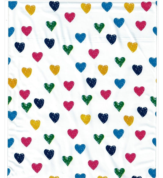 Rainbow heart 10 by 13 inch poly mailers