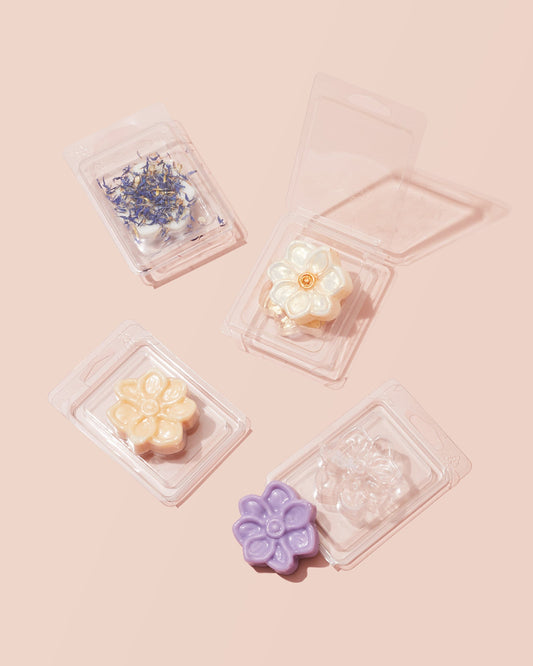 Recycled plastic flower clamshells, 100 pack