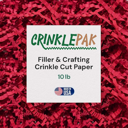 Red crinkle paper, 10 lb