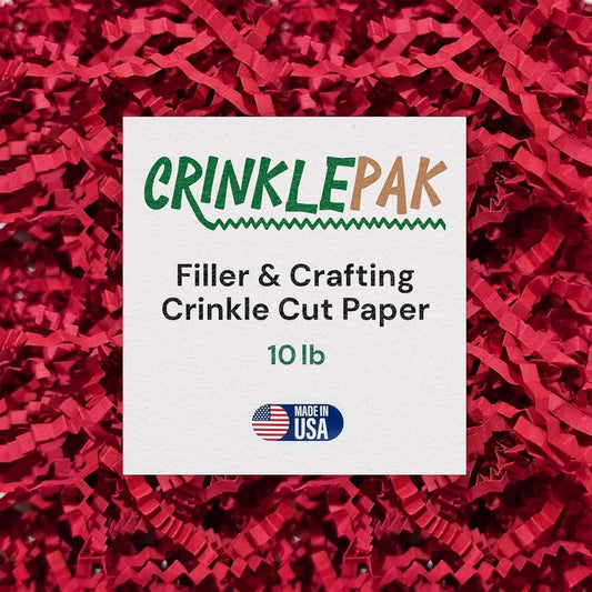 Red crinkle paper, 10 lb