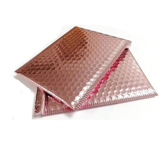 Rose gold 8.5 by 12 inch bubble mailers