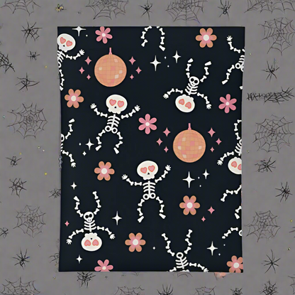 Skeleton disco-ball Halloween 14 by 17 inch poly mailers