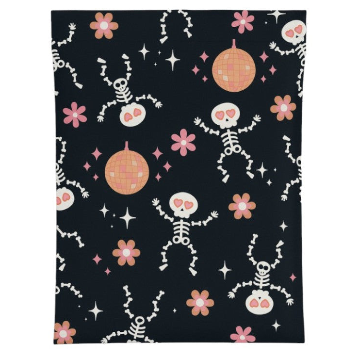Skeleton disco-ball Halloween 14 by 17 inch poly mailers