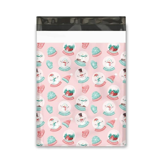 Snow globe Christmas 10 by 13 inch poly mailers