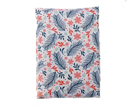 Snowflake and mistletoe Christmas 10 by 13 inch poly mailers