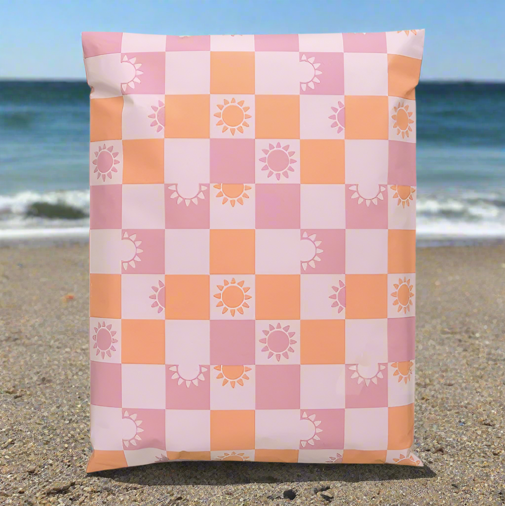 Sunny check 14 by 17 inch poly mailers