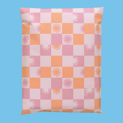 Sunny check 14 by 17 inch poly mailers