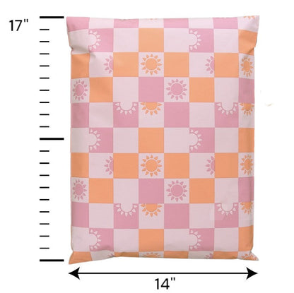 Sunny check 14 by 17 inch poly mailers
