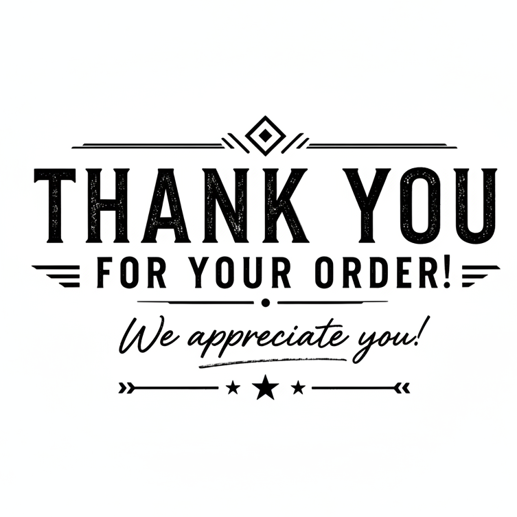 Bold 4x6 thank you thermal package label