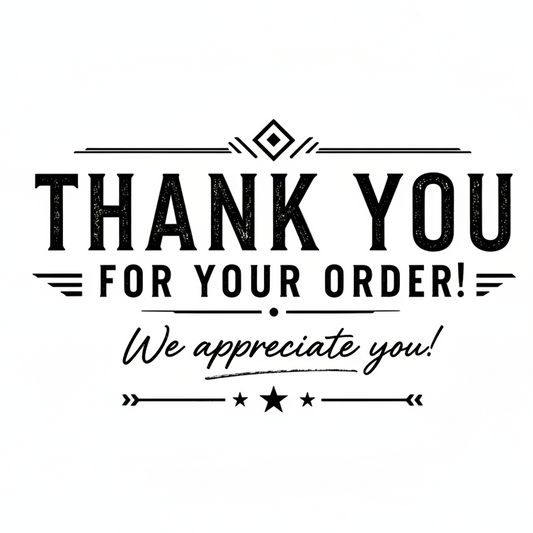Bold 4x6 thank you thermal package label