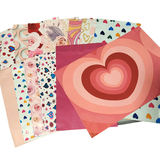 Valentine poly mailer 30-piece variety bundle