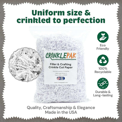 White crinkle paper filler detail