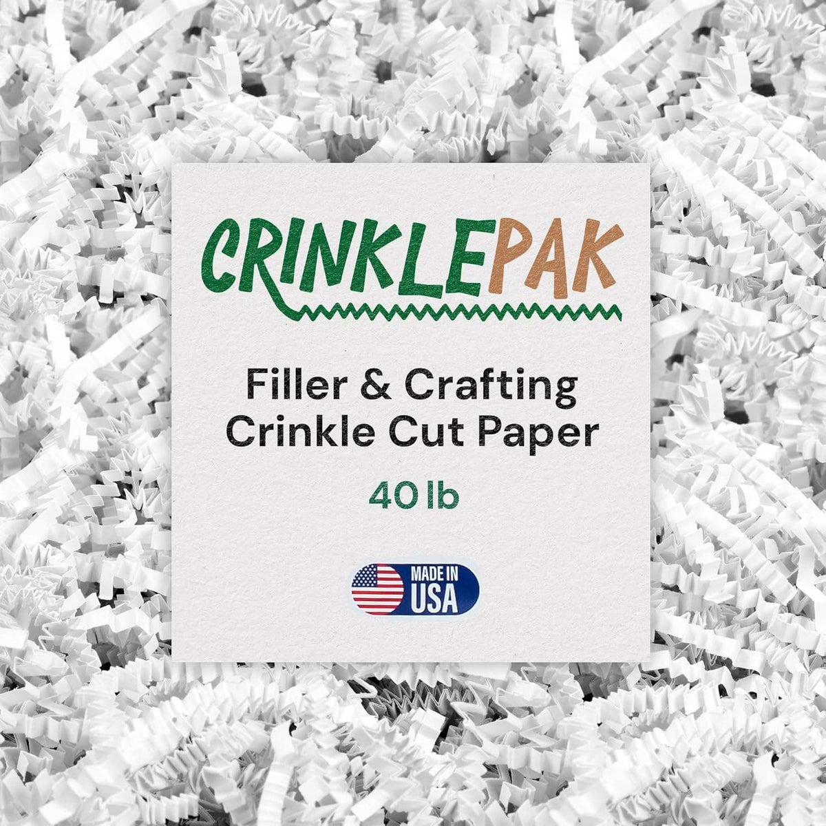White crinkle paper, 40 lb