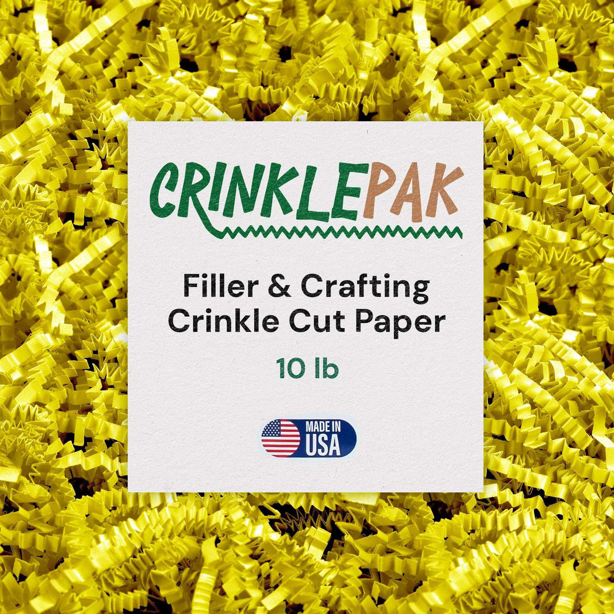 Yellow crinkle paper, 10 lb