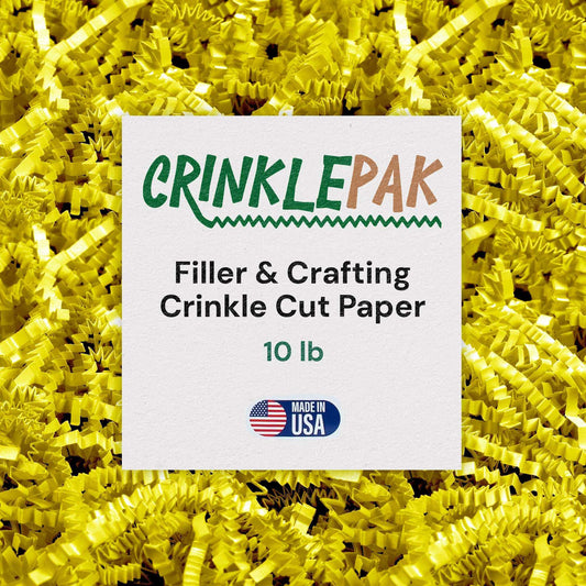 Yellow crinkle paper, 10 lb